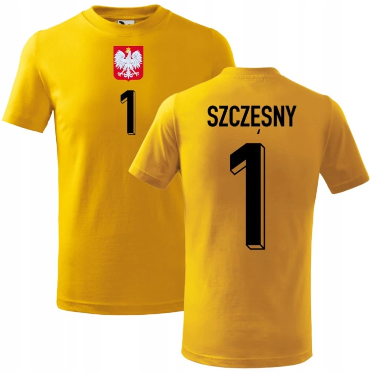 Komplet POLSKA Polski 8 lat nadruk 134 piłkarski strój Szczęsny strój