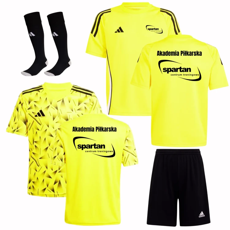 Adidas zestaw podstawowy akademii piłkarskiej Spartan.wroc 2xkoszulki, spodenki i getry.webp